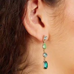 Accessorize Eclectic Gem Long Drop Earrings image 3