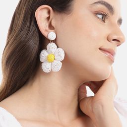 Carlton London Gold-Plated Floral Drop Earrings-image-61