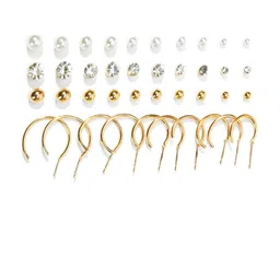 Peora Set of 25 Gold-Plated Contemporary Studs Earrings image 5