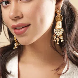 Rubans Gold-Plated Classic Drop Earrings-2
