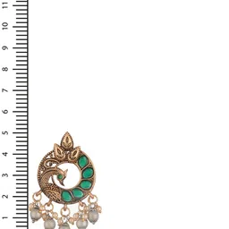 Jazz and Sizzle Peacock Shaped Chandbalis Earrings image 3