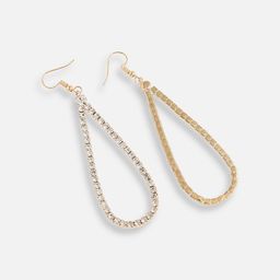 SOHI Gold Plated Teardrop Shaped Drop Earrings image 5