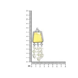 Jazz and Sizzle Silver Plated AD Studded Geometric Drop Earrings image 5