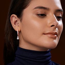 MINUTIAE Rose Gold Plated Drop Earrings image 3