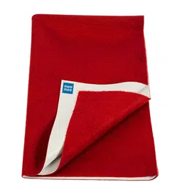 MeeMee Infants Maroon Cotton Breathable Mattress Protector-image-2
