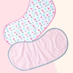 Organic Cotton Bib cum Burp Cloths | Set of 2 | Bamboo Terry Backing-picture-42