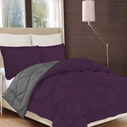 Comfowell Purple & Grey Heavy Winter 233 GSM Single Bed Quilt-image-60