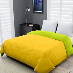 Comfowell Green & Yellow Heavy Winter 233 GSM Single Bed Comforter-picture-7