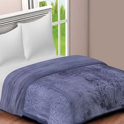 Comfowell Grey Ethnic Motifs Microfiber Heavy Winter 110 GSM Double Bed Blanket-image-46