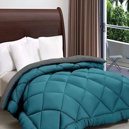 Comfowell Grey & Green Heavy Winter 233 GSM Single Bed Comforter-image-54