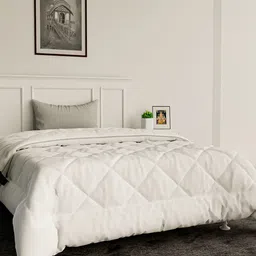 Kuber Industries White Microfiber AC Room 210 GSM Single Bed Comforter-image-54