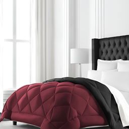 Comfowell Black & Maroon Heavy Winter 233 GSM Single Bed Comforter-23