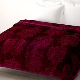 Comfowell Purple Floral Heavy Winter 400 GSM Double Bed Blanket-picture-10