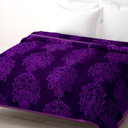 Comfowell Lavender Floral Microfiber Heavy Winter 500 GSM Double Bed Blanket-image-32