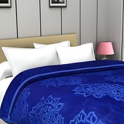 Comfowell Blue Floral Heavy Winter 400 GSM Single Bed Blanket-picture-47