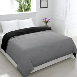 Comfowell Black & Grey Heavy Winter 233 GSM Single Bed Quilt-image-93