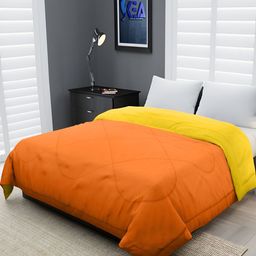 Comfowell Yellow & Orange Heavy Winter 233 GSM Single Bed Quilt-image-59