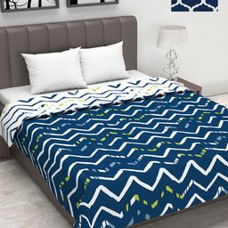 Divine Casa Navy Blue & Grey Set of 2 Mild Winter 120 GSM Double Bed Dohars-4
