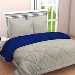 Comfowell Grey & Navy Blue Mild Winter 110 GSM Single Bed Comforter-image-9