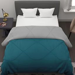 Comfowell Blue & Grey Heavy Winter 233 GSM Single Bed Comforter-image-97