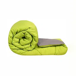 Comfowell Grey & Green Heavy Winter 110 GSM Double Bed Comforter-image-41