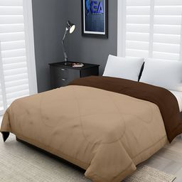 Comfowell Brown & Beige Heavy Winter 110 GSM Single Bed Comforter-image-18