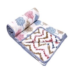 tundwal's Blue Floral AC Room Cotton 210 GSM Double Bed Dohar-image-37