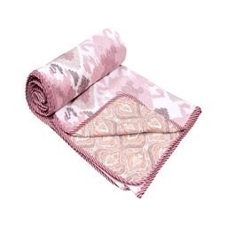 CHICERY Pink & White Floral Cotton AC Room 210 GSM Single Bed Reversible Dohar-image-81