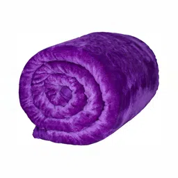 Comfowell Purple Floral Microfiber Mild Winter 500 GSM Double Bed Blanket-image-38