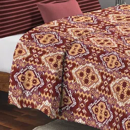 MYTRIDENT Feather Tales Geometric Mild Winter 150 GSM 100% Cotton Double Bed Comforter-image-40