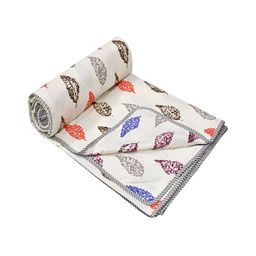 CHICERY Red & Blue Ethnic Motifs Cotton AC Room 210 GSM Single Bed Dohar-5