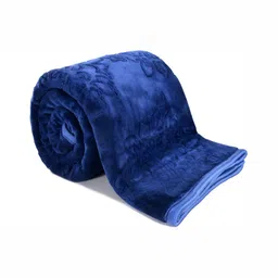 Comfowell Blue Floral Microfiber Mild Winter 500 GSM Double Bed Blanket-image-63
