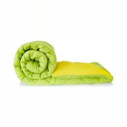 Comfowell Green & Yellow Heavy Winter 233 GSM Single Bed Comforter-image-77