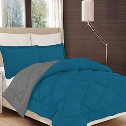 Comfowell Blue & Grey Heavy Winter 233 GSM Double Bed Comforter-image-115