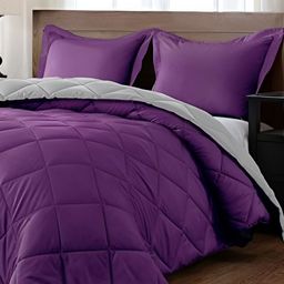 Comfowell Lavender & White Heavy Winter 233 GSM Double Bed Quilt-image-80