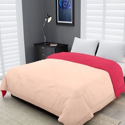Comfowell Peach & Pink Heavy Winter 233 GSM Double Bed Comforter-image-35