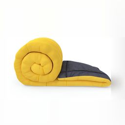 Comfowell Yellow & Grey Heavy Winter 233 GSM Single Bed Quilt-image-69