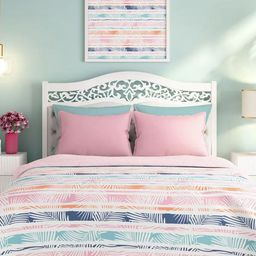 wakefit Pink & Peach-Coloured AC Room 110 GSM Double Bed Dohar-6