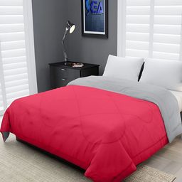 Comfowell Pink & Grey Heavy Winter 233 GSM Single Bed Comforter-image-101