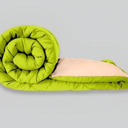 Comfowell Green & Peach Heavy Winter 233 GSM Double Bed Quilt-image-62