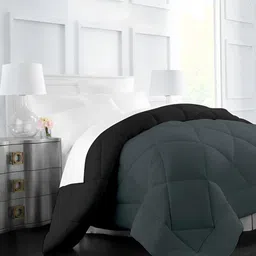 Comfowell Black & Grey Microfiber Heavy Winter 233 GSM Double Bed Duvet-7