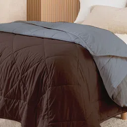 RAZZAI Brown Geometric Microfiber AC Room 150 GSM Double Bed Comforter-2