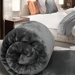 Comfowell Grey Floral Microfiber Mild Winter 500 GSM Double Bed Blanket-image-87