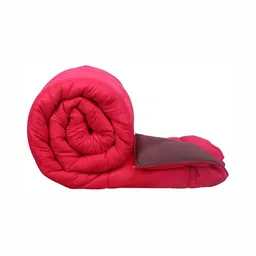 Comfowell Brown & Pink Heavy Winter 233 GSM Double Bed Comforter-picture-35
