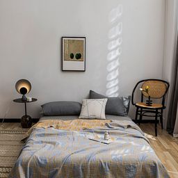 JC HOME Blue & Yellow Summer 800 GSM Double Bed Blanket-image-40