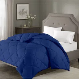 RAZZAI Blue Microfiber AC Room 150 GSM Double Bed Comforter-image-25