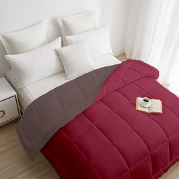 MYTRIDENT Maroon Mild Winter Double Bed Comforter-image-12