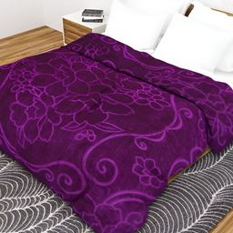 Comfowell Lavender Ethnic Motifs Microfiber Mild Winter 500 GSM Double Bed Blanket-image-22