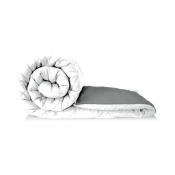 Comfowell White & Grey Heavy Winter 233 GSM Single Bed Quilt-image-70