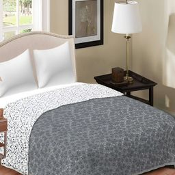 Comfowell Grey & White Ethnic Motifs AC Room 150 GSM Single Bed Dohar-image-26